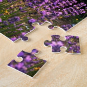 Lavendelveld bij zonsondergang legpuzzel (Zijkant)