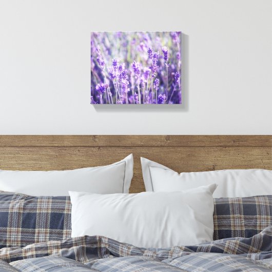 Lavendelveld Bloemen Canvas Afdruk (Insitu (Slaapkamer))