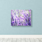 Lavendelveld Bloemen Canvas Afdruk (Insitu (Houten vloer))