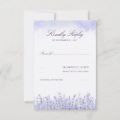 Lavendelveld Bloemen Paarse bruiloft RSVP (Voorkant)