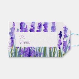 Lavendelveld Cadeaubijslage Cadeaulabel
