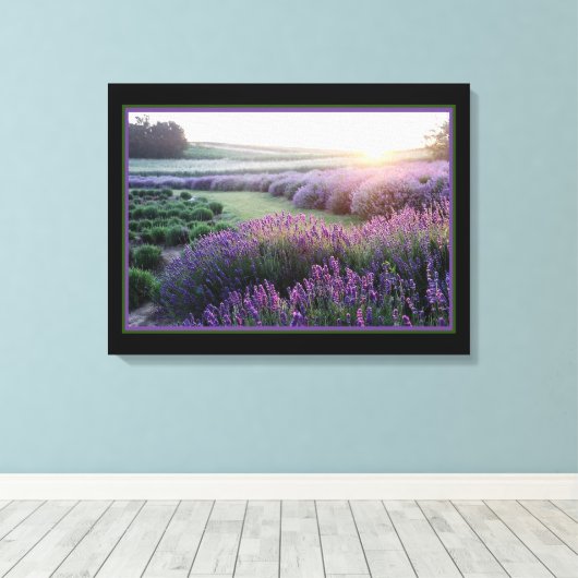 Lavendelveld Canvas Afdruk (Insitu (Houten vloer))