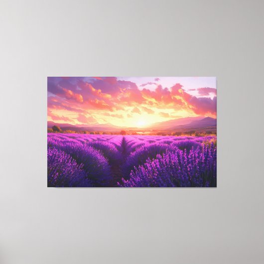 Lavendelveld in de Provence Canvas Afdruk (Voorkant)