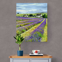 Lavendelveld & Natuur Kunst Canvas Afdruk