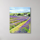 Lavendelveld & Natuur Kunst Canvas Afdruk (Voorkant)