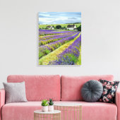 Lavendelveld & Natuur Kunst Canvas Afdruk (Insitu (Woonkamer))