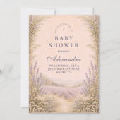 Lavendelveld Platteland Baby Shower Kaart (Voorkant)