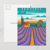 Lavendelveld Provence Frankrijk Briefkaart (Voorkant / Achterkant)