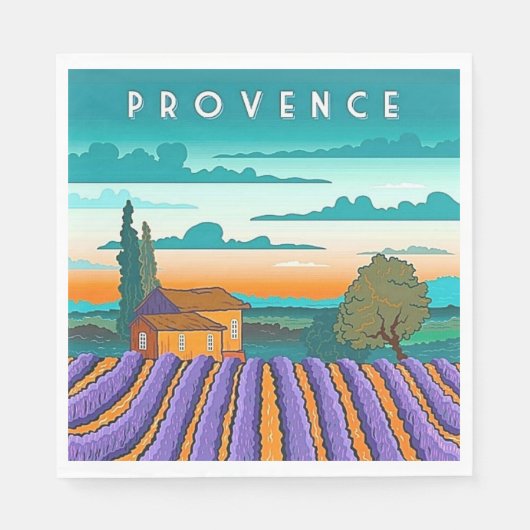 Lavendelveld Provence Frankrijk Servet (Voorkant)