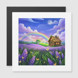 Lavendelveld Regenboog Cottage Droom
