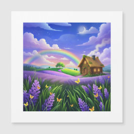 Lavendelveld Regenboog Cottage Droom