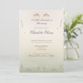 Lavendelvelden Baby Shower Uitnodiging (Staand voorkant)