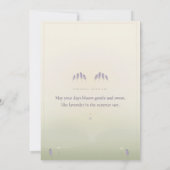 Lavendelvelden Baby Shower Uitnodiging (Achterkant)