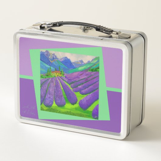 Lavendelvelden in de bergen - Kunst (Achterkant)