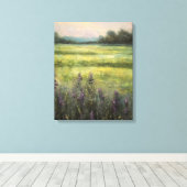 Lavendelvelden Olieverfschilderij op doek Canvas Afdruk (Insitu (Houten vloer))