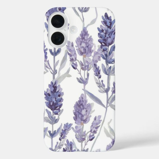 Lavendelvelden | Paarse Waterverf Bloem Patroon Case-Mate iPhone Case (Achterkant)
