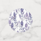 Lavendelvelden | Paarse Waterverf Bloem Patroon Confetti (Kleine voorkant)