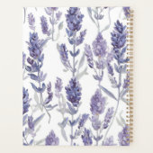 Lavendelvelden | Paarse Waterverf Bloempatroon Planner (Achterkant)