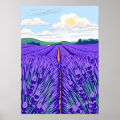 Lavendelvelden Poster (Voorkant)