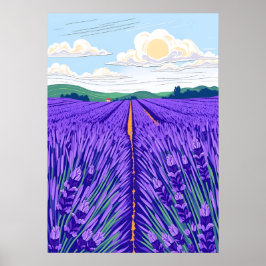 Lavendelvelden Poster
