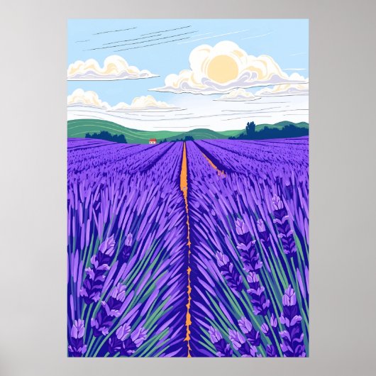 Lavendelvelden Poster (Voorkant)