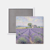 Lavendelvelden Provence Cottage Impressionist Magneet (Voorkant / Achterkant)