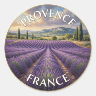 Lavendelvelden Provence Frankrijk Schilderachtig Ronde Sticker