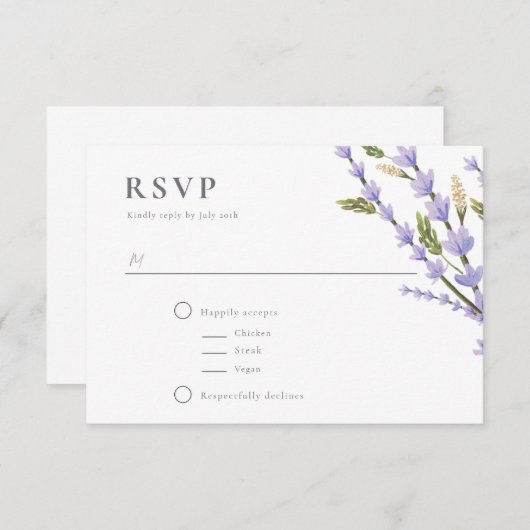 Lavendelvelden RSVP (Voorkant / Achterkant)