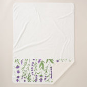 LAVENDELVELDEN SHERPA DEKEN (Voorkant)