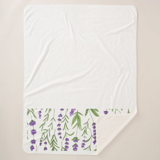 LAVENDELVELDEN SHERPA DEKEN (Voorkant)