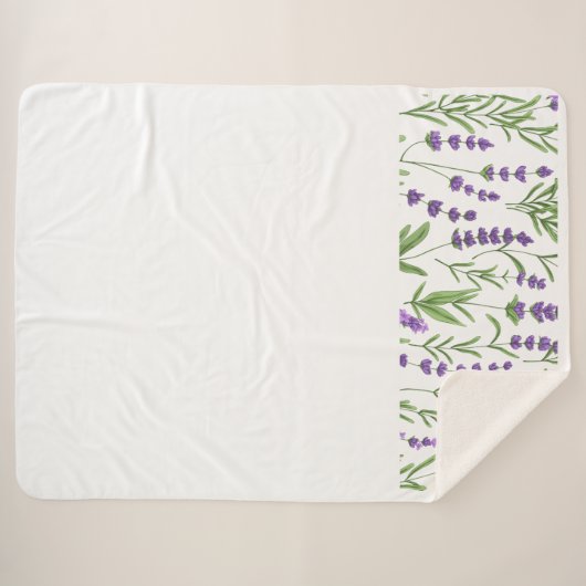 LAVENDELVELDEN SHERPA DEKEN (Voorkant (horizontaal))