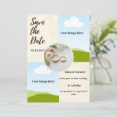 lavendelvelden trouwkaart gepersonaliseerd kaart (Staand voorkant)