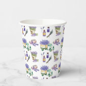  Lavendelvelden van de Provence Papieren Bekers (Links)