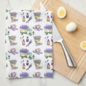 Lavendelvelden van de Provence Theedoek (Quarter Fold)