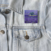 Lavendelvelden, Vence, Provence, Frankrijk Vierkante Button 5,1 Cm (In situ)