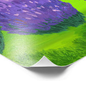 Lavendelvelden voor de bergen foto afdruk (Hoek)