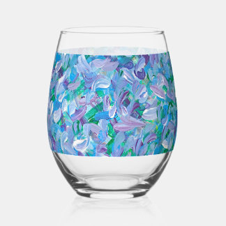 lavendelveren wijnglas zonder voet