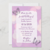 lavendelvlinders bruiloft kaart (Voorkant)