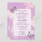 lavendelvlinders bruiloft kaart (Voorkant / Achterkant)