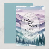 Lavendelvorst in de Alpiene Mist Baby Shower Kaart (Voorkant / Achterkant)