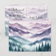 Lavendelvorst in de Alpiene Mist Bruiloft RSVP
