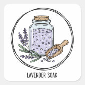 Lavendelweekbad Zout Label | Spa (Voorkant)