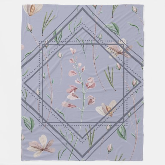 lavendelweide-Lijst Fleece Deken (Voorkant)