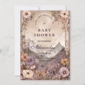 Lavendelweide Pieken Baby Shower Kaart (Voorkant)