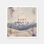 Lavendelweide Pieken Baby Shower Servet (Voorkant)