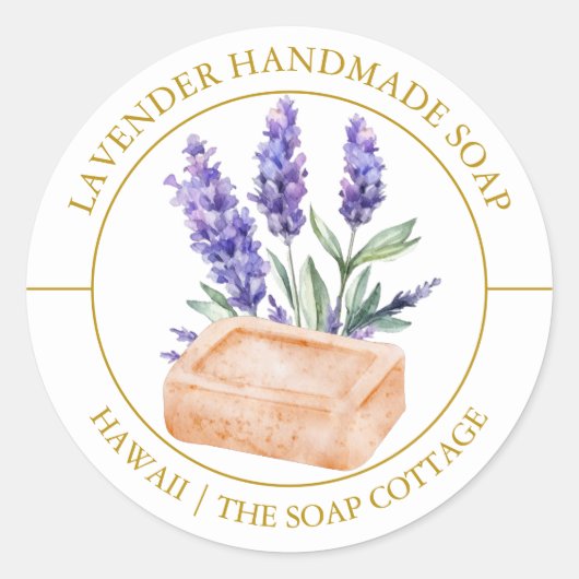 Lavendelzeep etiket (Voorkant)
