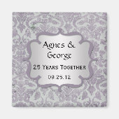 Lavendelzilver 25e Jubileum magneet (Voorkant)