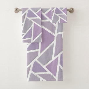 Lavendemozaïekpatroon Bad Handdoek