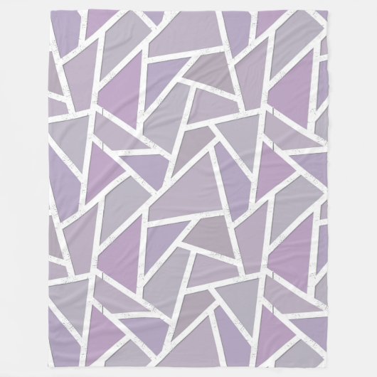 Lavendemozaïekpatroon Fleece Deken (Voorkant)