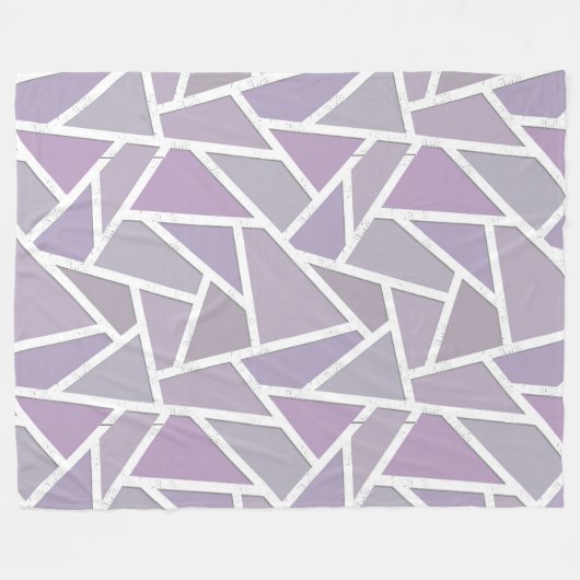 Lavendemozaïekpatroon Fleece Deken (Voorkant (Horizontaal))